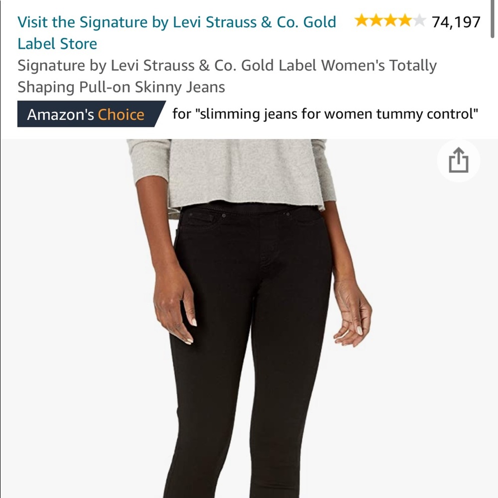 Levi pull on skinny pant size 4M L30